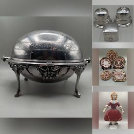 MaxSold Auction: This online auction includes sterling silver, Moorcroft pottery, antique walnut hall chair, original paintings, Wedgwood, Aynsley, home decor and more!