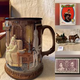 MaxSold Auction: This online auction features sports trading cards, mantel clock, costume jewelry, coins, stamps, banknotes, vintage greeting cards, vinyl records, antique book, and much, much, more!!!