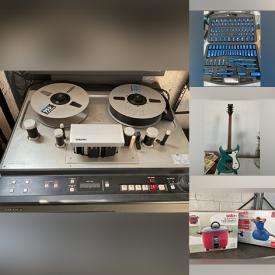 MaxSold Auction: This online auction includes Sony 24 track analog, recording and mixing equipment, vintage amplifiers, hand tools, Eastwood electric guitar, Skylark violin, equipment stands, office chairs, CDs, and more!