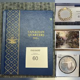 MaxSold Auction: This online auction includes collectible coins such as silver 50 cent coins, Canadian and international coins, vintage tins, 10k gold and sterling silver jewelry, NHL trading cards, framed posters, electrical supplies, power tools, golf clubs, and more!