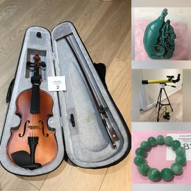 MaxSold Auction: This online auction features violins, Meccano toys, Cloisonne pieces, Asian sculptures, snuff bottle, lawnmower, snow sled, power tools, Moorcroft, Asian decorative plates, wooden screens, watches, yard tools, telescope, and much, much, more!!!