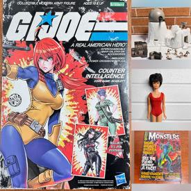 MaxSold Auction: This online auction includes vintage Polly Pocket, Barbies, Harry Potter dolls, Captain America playset, Legos, Chewbacca playset, Matchbox cars and other toys, The Incredibles lamps, board games, accessories, books, vintage New York baseball league memorabilia, comic books, vintage Pachinko game, Lego instruction books, magazines, vinyl records, toy display boxes, posters and much more!