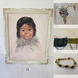 MaxSold Auction: This online auction includes vintage stoneware, Indigenous art, glassware, handbags, DVDs, vintage jade bracelet, 925 silver charms and more!