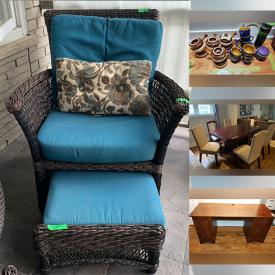 MaxSold Auction: This online auction includes furniture such as a dresser, bookcase, Arresse Brothers china cabinet, chairs, dining table, wicker chairs and others, kitchenware, wall art, glassware, linens, rugs, vinyl records, Sentry safe, figurines, mirror and more!