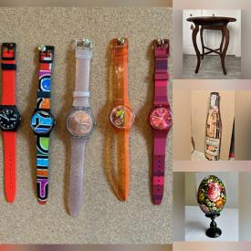 MaxSold Auction: This online auction features Swatch watches, costume jewelry, art posters, NIB heaters, decanter, Russian collectibles, art pottery, puzzles, and much, much, more!!!