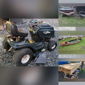 MaxSold Auction: This online auction includes doors, tools, hardware, laneway gate, tires, nightstand, ornaments, clothing, accessories, Hockey equipment, fire pit, wall art, vintage license plates, paddle boards, canoe, shoe rack, lawn tractor and much more!