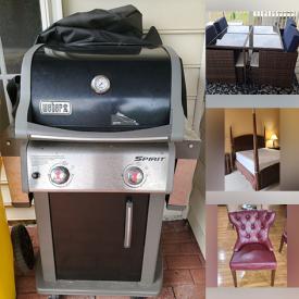 MaxSold Auction: This online auction features electric recliner, loveseat recliners, patio furniture, Pulaski bedroom furniture, sectional sofa, shelving units, sleigh bed, BBQ grill, and much more!