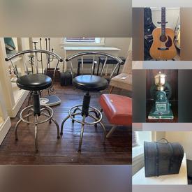 MaxSold Auction: This online auction features bar stools, hair salon equipment & supplies, room divider, small kitchen appliances, mini fridge, guitar, drum set, futon, stereo equipment, vintage radios, and much, much, more!!!