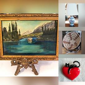 MaxSold Auction: This online auction features Asian style cabinet, vintage Kachina, vintage Indigenous artwork, quilt, novelty brooches, teapots, vintage state spoons, cranberry glass, vinyl records, art books, craft kit, and much, much, more!!!