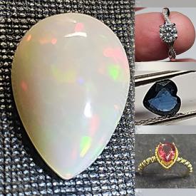 MaxSold Auction: This online auction features moissanite rings, garnet ring, and loose gemstones such as opals, sapphires, zircon, myanmar, tanzanites, aquamarines, tourmalines, rubies, and much, much, more!!!