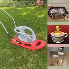 MaxSold Auction: This online auction features Bose Speaker & Subwoofer, sewing machine, Enameled Cast Iron Dutch Oven,Wire Storage Basket, Baby sled, Plant stand, Assorted Decor, Antique windows - 24” x 19.5”, Mountain Skis, Steel framed Hockey Net, Razor scooter and much more!!!