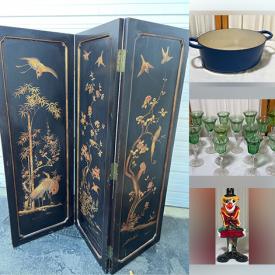 MaxSold Auction: This online auction features sterling silver candlesticks, art glass, collector plates, garden accessories, live plants, vintage beer sign, small kitchen appliances, room divider, shooting targets, and much more!