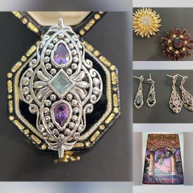 MaxSold Auction: This online auction features sterling silver jewelry, sewing notions, vintage project jewelry, collectible watches, and much more!