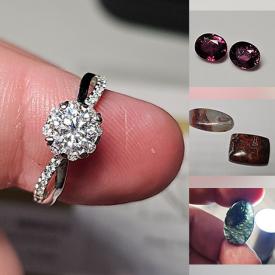 MaxSold Auction: This online auction includes Moissanite rings, Amber bracelets and other jewelry, loose gemstones such as Amethysts, Opal, Rubies, Sapphires, Labradorite, Tourmaline, Agate, Pyrite and more!