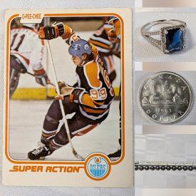 MaxSold Auction: This online auction includes jewelry such as necklaces, rings, earrings and others, coins, trading cards, 1977 Toronto game ticket, military compass, Zippo lighter and much more!