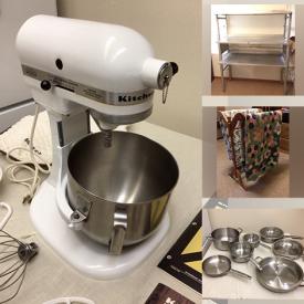 MaxSold Auction: This online auction features KitchenAid mixer & attachments, upright freezer, metal detector, teacup/saucer sets, small kitchen appliances, milk glass, corner desk & chair, new beauty appliances, fishing gear, power & hand tools, chainsaw, and much more!