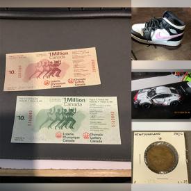 MaxSold Auction: This online auction features coins, jewellery, sports trading cards, comics, CDs, vinyl records, WWF collectibles, POG collection, stamps, office supplies, plumbing supplies, women’s shoes & clothing, country flags, and much, much, more!!!