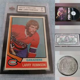 MaxSold Auction: This online auction includes vinyl records, coins, banknotes, hockey cards, comic books, Funko Pop, cereal box memorabilia and much more!