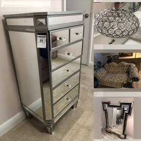 MaxSold Auction: This online auction features area rugs, small kitchen appliances, mirror, mirrored jewelry cabinet, room divider, bar stools, storage shelves, and much, much, more!!!