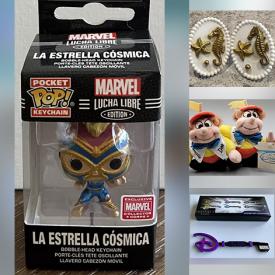 MaxSold Auction: This online auction includes jewelry, accessories, Hot Wheels toys, ceramic fish cookie jar, stuffed toys, pins, Disney keys, Disney trading cards, Funko Pop figures and more!