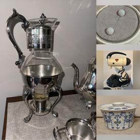 MaxSold Auction: This online auction features women’s clothing & shoes, silverplate serve ware, Lladro figurines, Depression glass, amber glass, teacup/saucer sets, vintage china cabinet, and much, much, more!!!