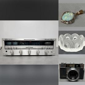 MaxSold Auction: This online auction includes tables, artworks, MCM bowls, Solingen cutlery, Moorcroft, vintage Maritime ship lamp, vintage cameras, vases, ceramic mask, clay tea sets, jewelry, accessories, electronics, vinyl records and more!