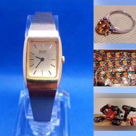 MaxSold Auction: This online auction includes a Garmin GPS, watches, jewelry, accessories, vintage ads, boxes, construction safety items, cricket bat, Staffordshire figure, Pantone color matching system, linens, pottery, coins and much more!