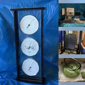 MaxSold Auction: This online auction features exercise equipment, cast iron tea set, fitness gear, small kitchen appliances, portable safe, dry boxes, Hallowe’en costumes, office supplies, mirrors, porcelain collector dolls, patio table, tires, TV, games, watches, snowblower, and much, much, more!!!