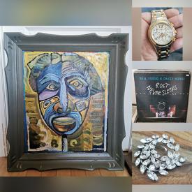 MaxSold Auction: This online auction features watches, teacup/saucer sets, loose gemstones, costume jewelry, antique photographic print, vintage hat pins, Swarovski necklaces, vinyl records, modern art prints, LED day lamp, and much, much, more!!!