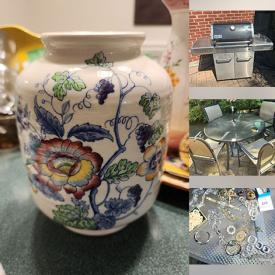 MaxSold Auction: This online auction includes framed artwork with COA, furniture such as wood rocking chair, antique chair, La-Z-Boy couch, drop leaf table, dining table with chairs, and modern dresser, crystalware, lamps, home decor, office electronics, Weber BBQ, and much more!