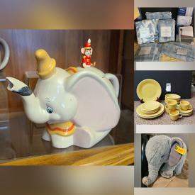 MaxSold Auction: This online auction includes elephant collectibles such as hand carved decor and Disney souvenirs, furniture such as swivel glider, storage shelves, loveseat, side tables and dressers, new in packaging bedding sets, new unused kitchen appliances, framed artwork and much more!