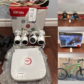 MaxSold Auction: This online auction includes bikes and bike accessories, kitchenware, small kitchen appliances, toys, glassware, Playstation 3, accessories, shoes, Homedics neck massager, humidifier, Roomba vacuum, Sony headset, board games, National Geographic drone, silverware and more!