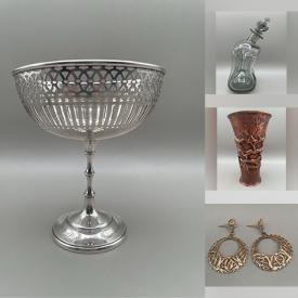 MaxSold Auction: This online auction features brass rubbings, Chinese snuff bottle, souvenir spoons, Wade figurines, costume jewelry, sterling Judaica, antique wager cup, collector plates, sterling & gold jewelry, vintage watches, art pottery, Brutalist copper vase, and much, much, more!!!