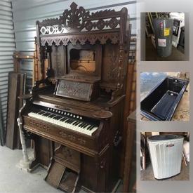 MaxSold Auction: This MaxSold Houston fundraising online auction featured ANTIQUE: Home Comfort c 1910 wood burning stove; c. 1870's dining chairs; c. 1880's upholstered chairs; pair of 1850's balloon back side chairs; George Woods and Co. and an ornate c. 1880's organ; 2 c. 1880's Eastlake chairs; domed c. 1900 steamer trunk; framed needlepoint; doll clothing. Kohler spa tub; Trane AC compressor and furnace,plus lots more reclaimed home improvement items and much more!