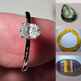 MaxSold Auction: This online auction features moissanite jewellery, gemstone bracelets, and loose gemstones such as rubies, spinels, sapphires, aquamarines, tourmalines, tigers eye, quartz, alexandrites, and much, much, more!!!