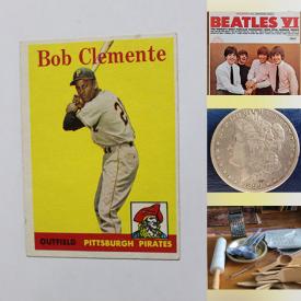 MaxSold Auction: This online auction features coins, sports collectibles, vinyl records, sports trading cards, loose gemstones, educational children’s books, vintage books, Adirondack chair, table lamps, dehumidifier, heater, coffee table books, TV, and much more!