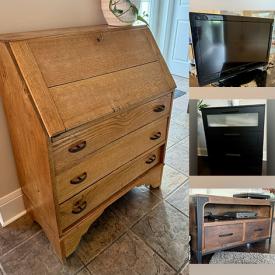 MaxSold Auction: This online auction features antique furniture, leather sectional sofa, Ikea dressers, TVs, table lamps, and more!!!