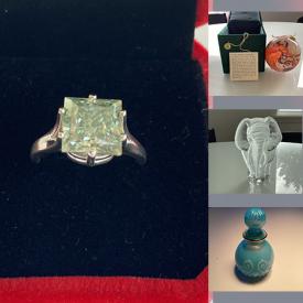 MaxSold Auction: This online auction features sterling silver jewelry, perfume bottle, stained glass box, banknotes, tokens, souvenir spoons, art glass, office supplies, sports trading cards, and much, much, more!!!