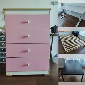 MaxSold Auction: This online auction features Ikea desks, chairs, bed frames, small kitchen appliances, and more!!