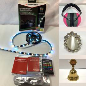 MaxSold Auction: This online auction includes a golf travel bag, Bushnell binoculars, camera accessories, jewelry, accessories, Playmobil and other toys, lab coat, Champion ear muffs, cosmetics, Vibe webcam, Thera-Band resistance bands, brass bell, toothbrush organizer and much more!