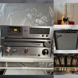 MaxSold Auction: This online auction includes electric guitars, vintage turntables, speakers, amplifiers and other electronics, shoes, Rawlings baseball, wall art, Minolta camera, accessories and more!