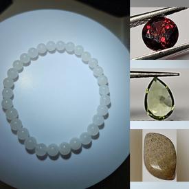 MaxSold Auction: This online auction features gemstone bracelets, and loose gemstones such as peridots, citrines, opals, sapphires, rubies, moonstones, amethysts, garnets, topaz, onyx, chalcedonies, and much, much, more!!!n