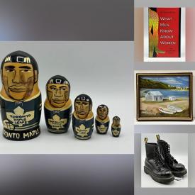 MaxSold Auction: This online auction features sports collectibles, Tom Thomson print, wood carving, 3D wall art, Asian wall panels, graphic novels, art pottery, coffee table books, art glass, decorative wall plates, wine racks, stamps, collectible spoons, hard backed novels, vintage ceramic planters, S & P shakers, Blue Mountain Pottery, costume jewelry, wall pocket, Bouclair stools, vinyl records, art supplies, women’s clothing, storage bins, toys, vintage magazines, chocolate molds, and much, much, more!!!\n
