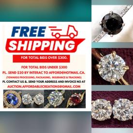 MaxSold Auction: This online auction includes Diamond rings, Moissanite rings, necklaces, earrings, pendants and other jewelry, coins, loose gemstones such as Diamonds, Iolite, Citrine, Smokey Quartz, Emerald, Peridot, Opal, Ruby, Sapphire and many more!