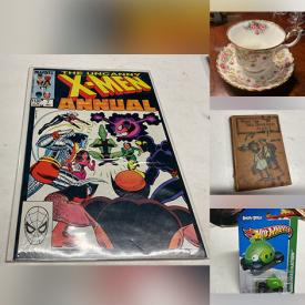 MaxSold Auction: This online auction features vintage books, Blu Rays, children’s books & magazines, collector plates, Pokemon cards, new Hot Wheels, vinyl records, teacup/saucer sets, Barbies & accessories, vintage stereo viewer & cards, comics, and much, much, more!!!