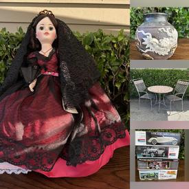 MaxSold Auction: This online auction features porcelain dolls, vintage Boho tapestry bags, vintage Madame Alexander dolls, vintage model kits, watch, vintage model cars, art glass, cuckoo clock, comics, patio furniture, vintage Chinese teapot, art pottery, vintage bar sign, vintage folk dolls, and much more!