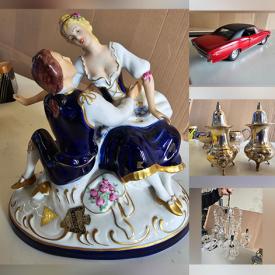 MaxSold Auction: This online auction includes antique sterling silver, diecast metal vehicles, antique Italian ceramics, Dyson vacuum, crystalware, table lamps, home decor, sterling silver jewelry, MCM brassware and more!