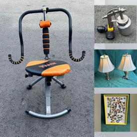 MaxSold Auction: This online auction features vintage stained glass lamp, copper trays, oil paintings, sports bobbleheads, vintage brass horse medallions, women’s clothing, outdoor chairs, exercise machines, metal art, glass panel, small kitchen appliances, and much, much, more!!!