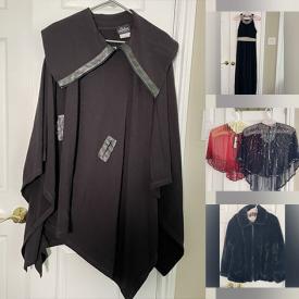 MaxSold Auction: This online auction features women’s shoes & clothing such as ponchos, skirts, evening dresses, coats, tops, leggings, sandals, pants, sweaters, scarves, and much, much, more!!!