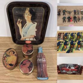 MaxSold Auction: This online auction features Star Wars collectibles, action figures, art glass, hurricane glass, wood masks, collector plates, NIB diecast, Funko Pop,and much, much, more!!!